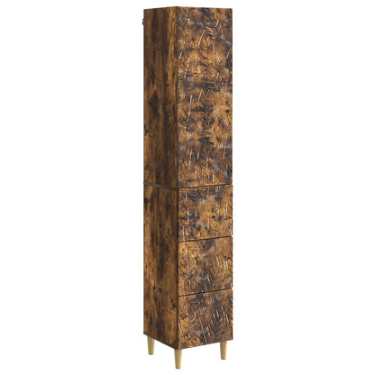 Cabinet Set 2 pcs Smoked Oak 33 x 34.5 x 90 cm Engineered Wood