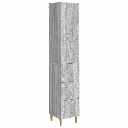 Cabinet Set 2 pcs Grey Sonoma 33 x 34.5 x 90 cm Engineered Wood
