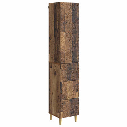 Cabinet Set 2 pcs Old Wood 33 x 34.5 x 90 cm Engineered Wood