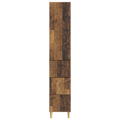 Cabinet Set 2 pcs Old Wood 33 x 34.5 x 90 cm Engineered Wood