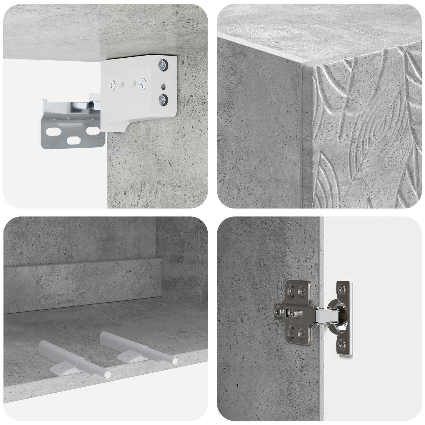 2 pcs Concrete Grey