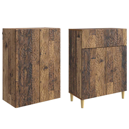 Cabinet Set 2 pcs Old Wood Engineered Wood
