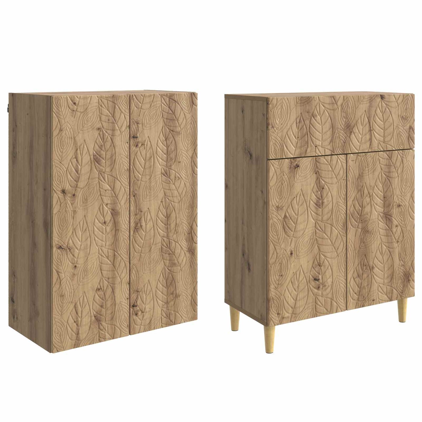 Cabinet Set 2 pcs Engineered Wood