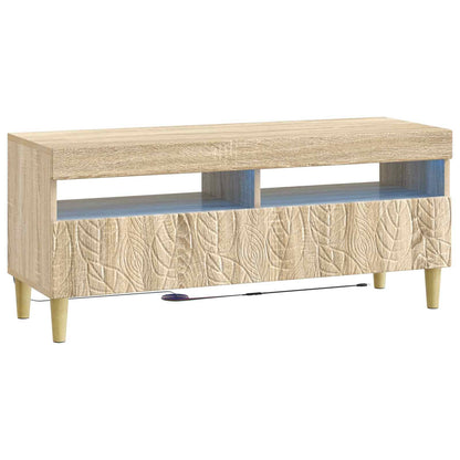 5 Piece LED TV Cabinet Sonoma Oak Engineered Wood