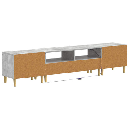 5 Piece LED TV Cabinet Concrete Grey Engineered Wood