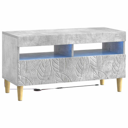 5 Piece LED TV Cabinet Concrete Grey Engineered Wood