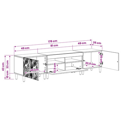 5 Piece LED TV Cabinet Concrete Grey Engineered Wood