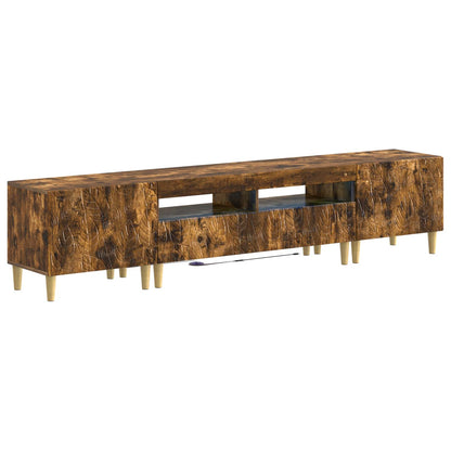 5 Piece LED TV Cabinet Smoked Oak Engineered Wood