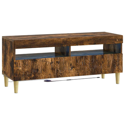 5 Piece LED TV Cabinet Smoked Oak Engineered Wood