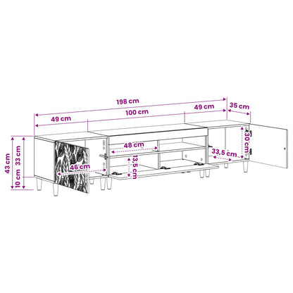 5 Piece LED TV Cabinet Artisan Oak Engineered Wood