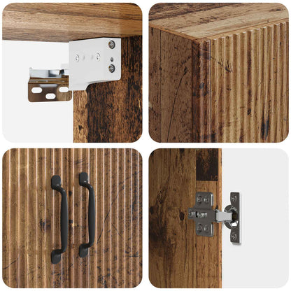 Cabinet Set 2 pcs Old Wood Engineered Wood