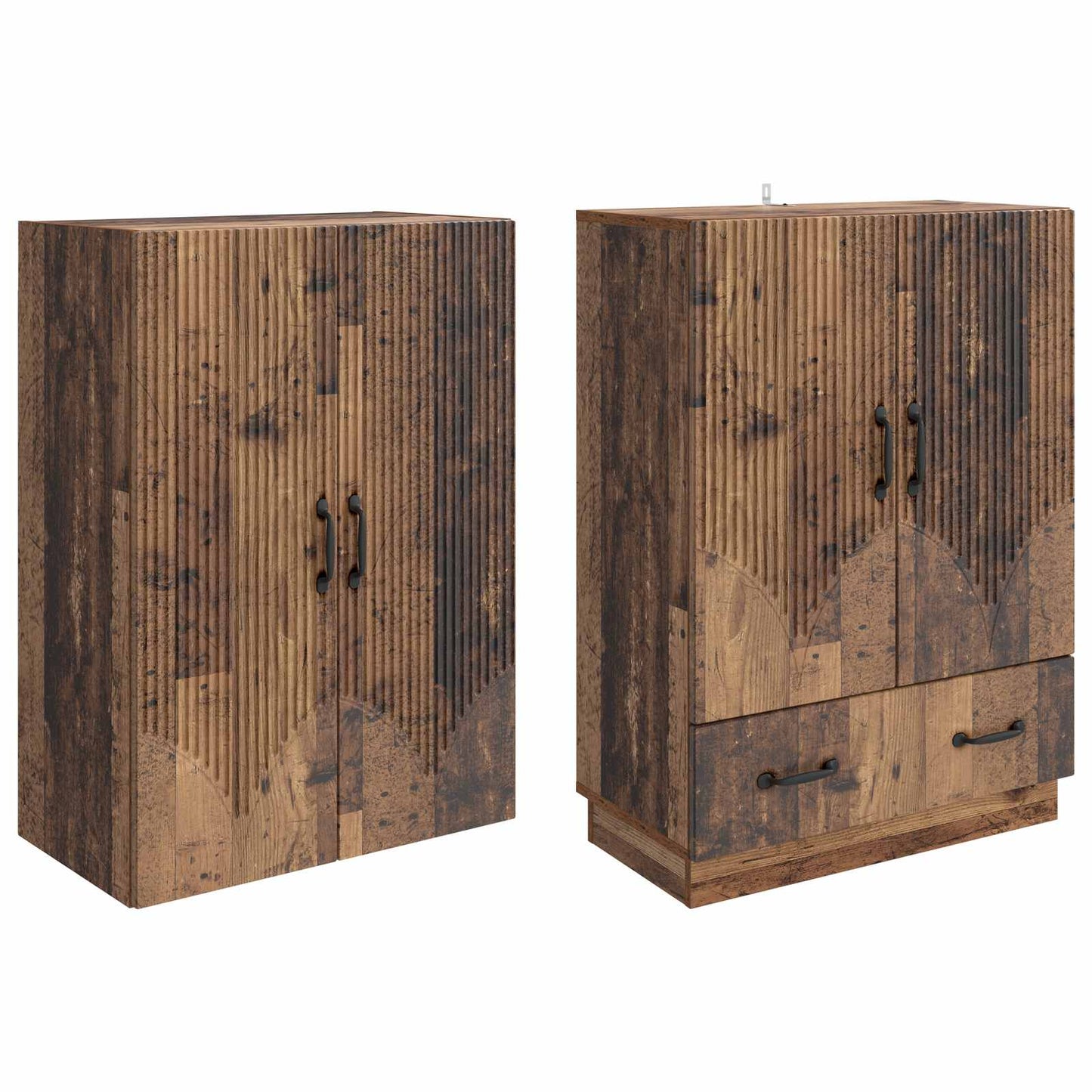 Cabinet Set 2 pcs Old Wood Engineered Wood