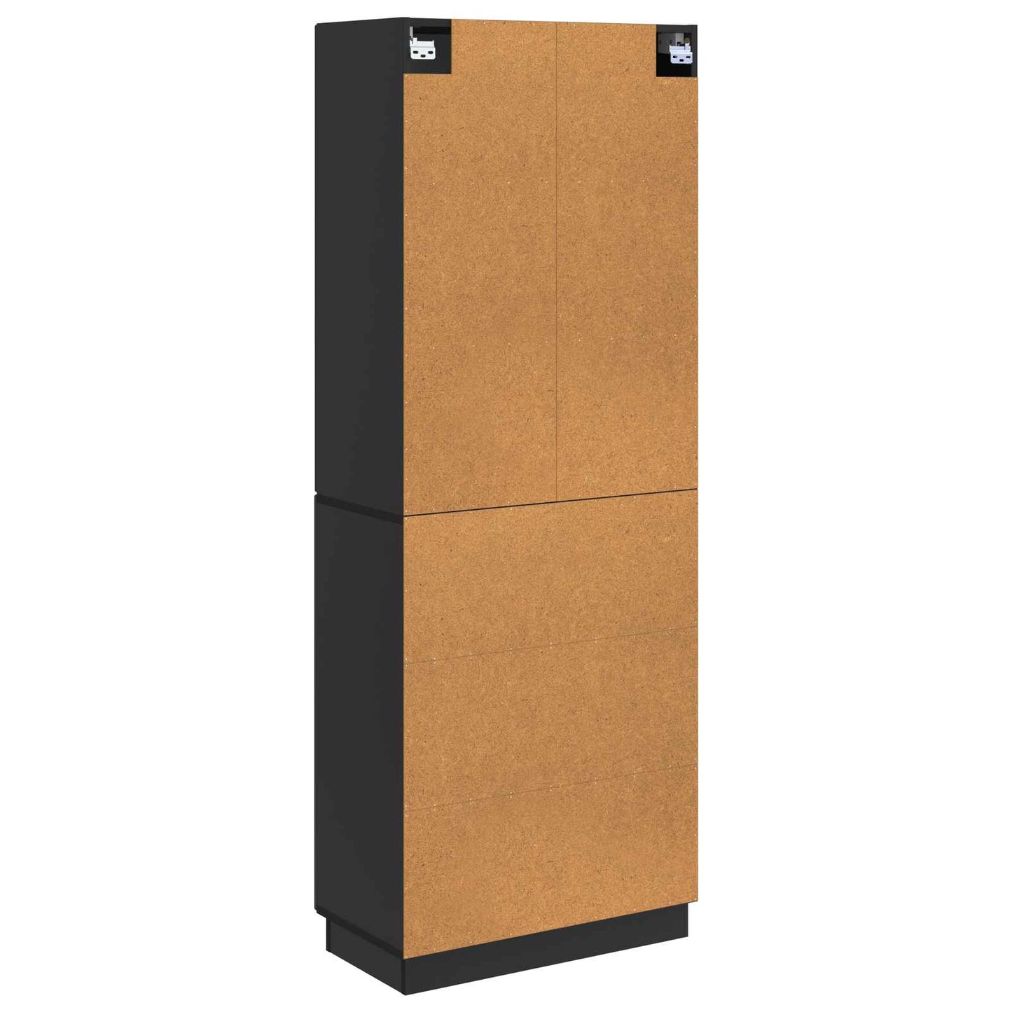 Cabinet Set 2 pcs Black Engineered Wood