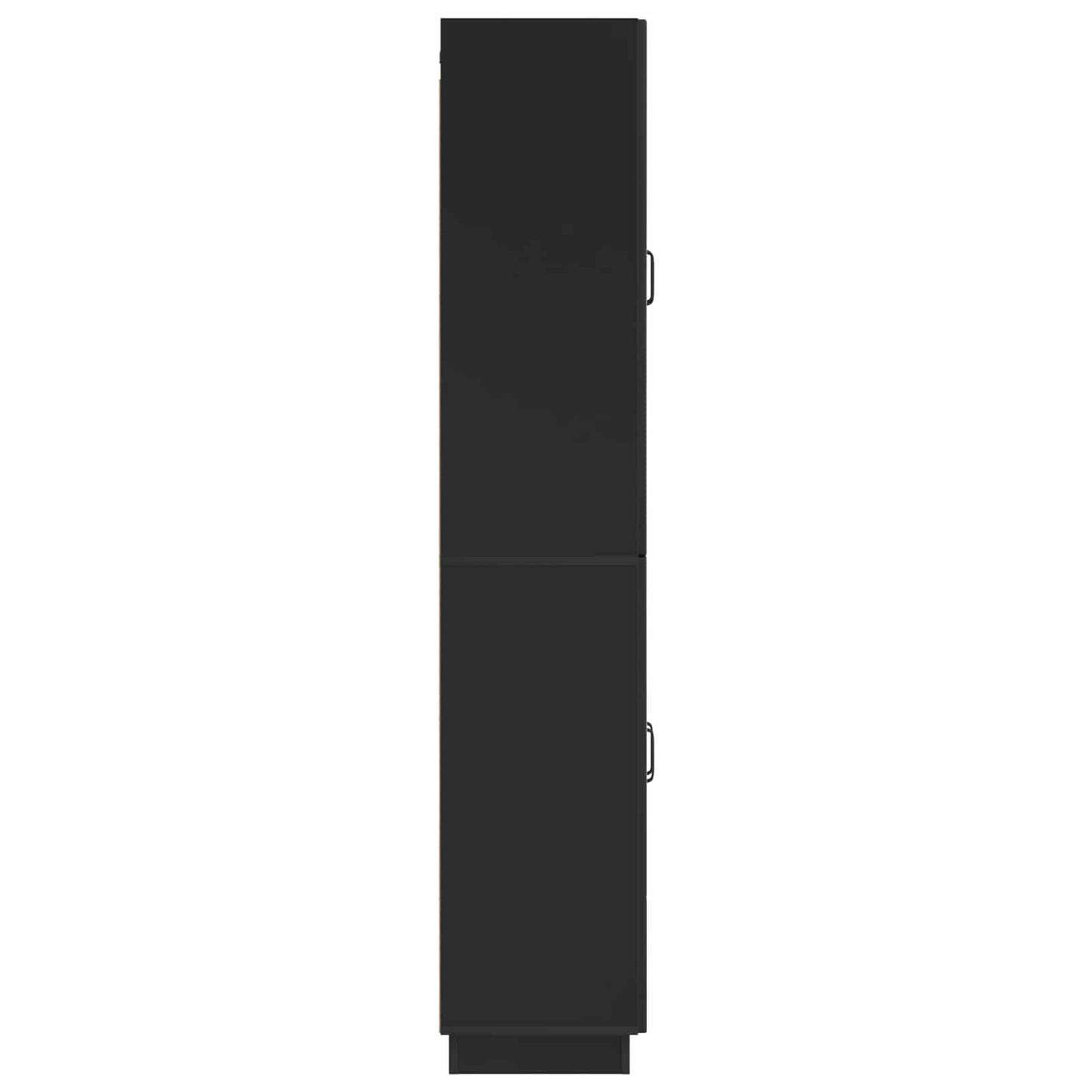 Cabinet Set 2 pcs Black Engineered Wood