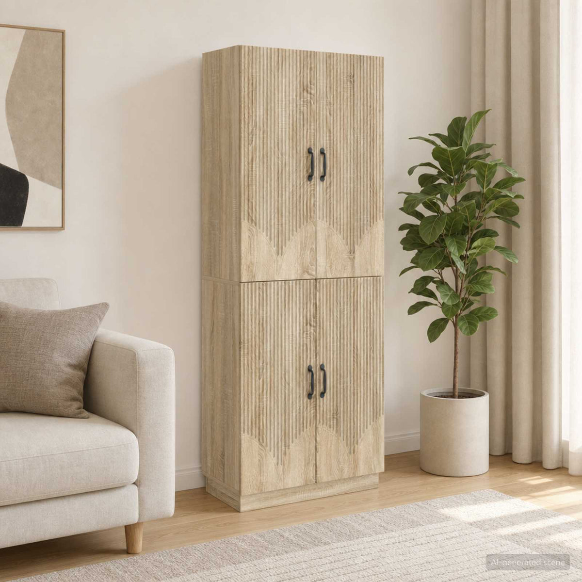 Cabinet Set 2 pcs Sonoma Oak Engineered Wood