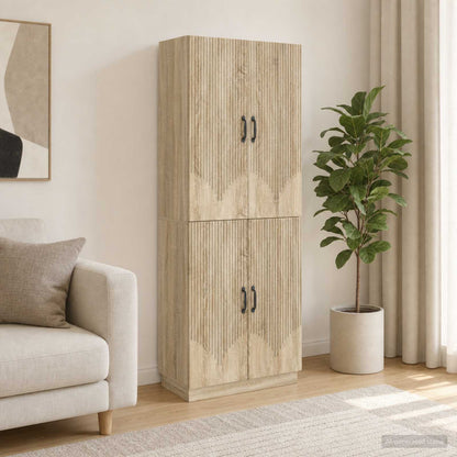 Cabinet Set 2 pcs Sonoma Oak Engineered Wood