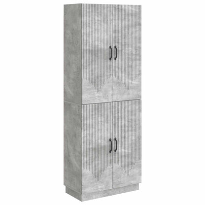 Cabinet Set 2 pcs Concrete Grey Engineered Wood