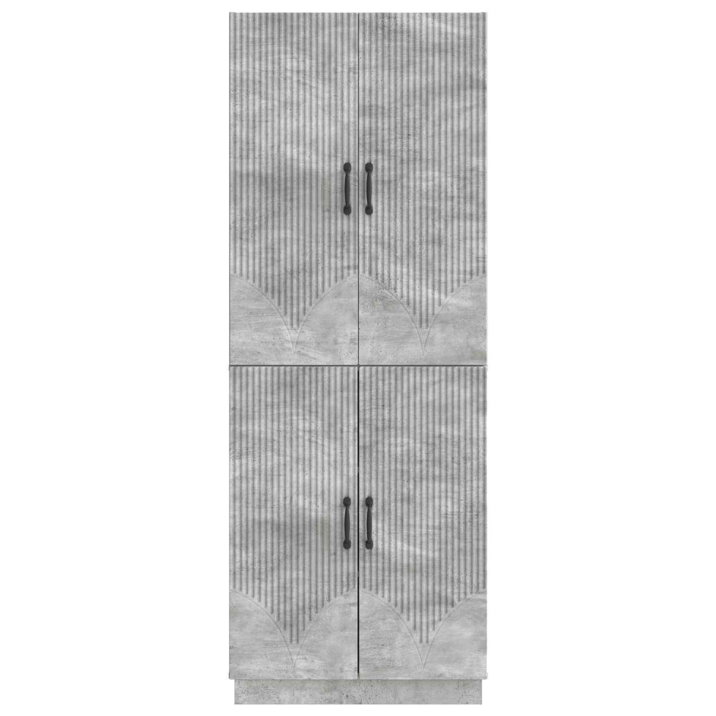 Cabinet Set 2 pcs Concrete Grey Engineered Wood