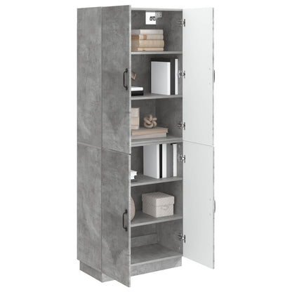 Cabinet Set 2 pcs Concrete Grey Engineered Wood