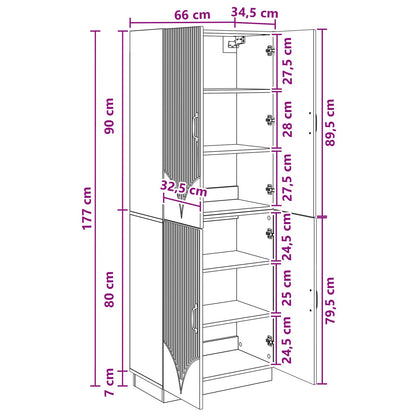 Cabinet Set 2 pcs Concrete Grey Engineered Wood