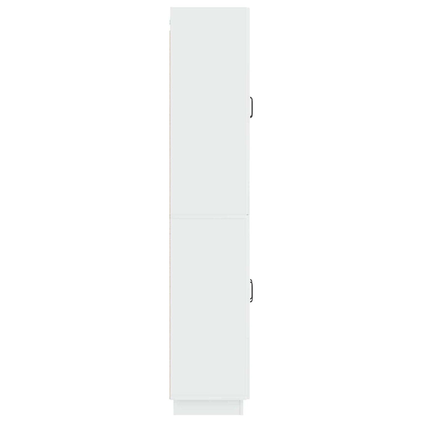 Cabinet Set 2 pcs High Gloss White Engineered Wood