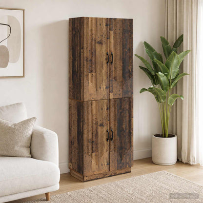 Cabinet Set 2 pcs Old Wood Engineered Wood
