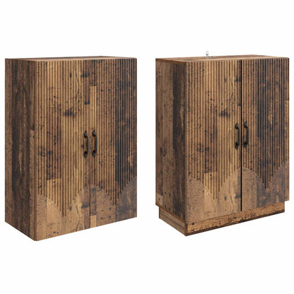 Cabinet Set 2 pcs Old Wood Engineered Wood