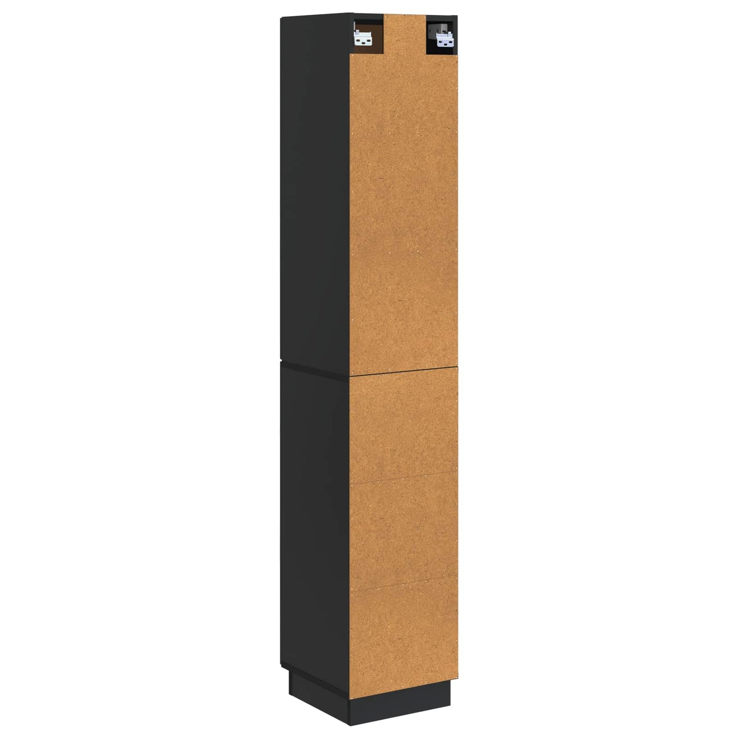 Cabinet Set 2 pcs Black Engineered Wood