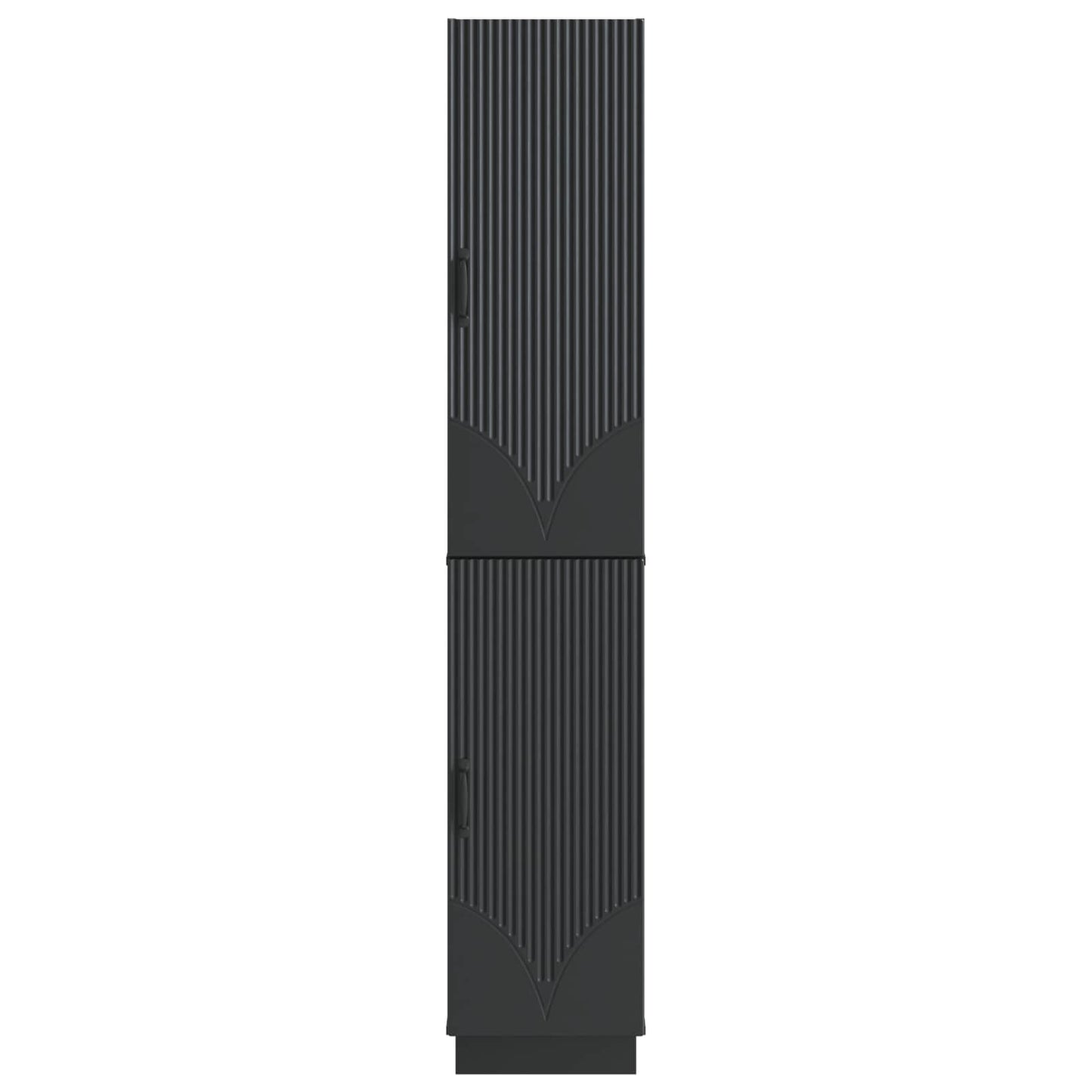 Cabinet Set 2 pcs Black Engineered Wood