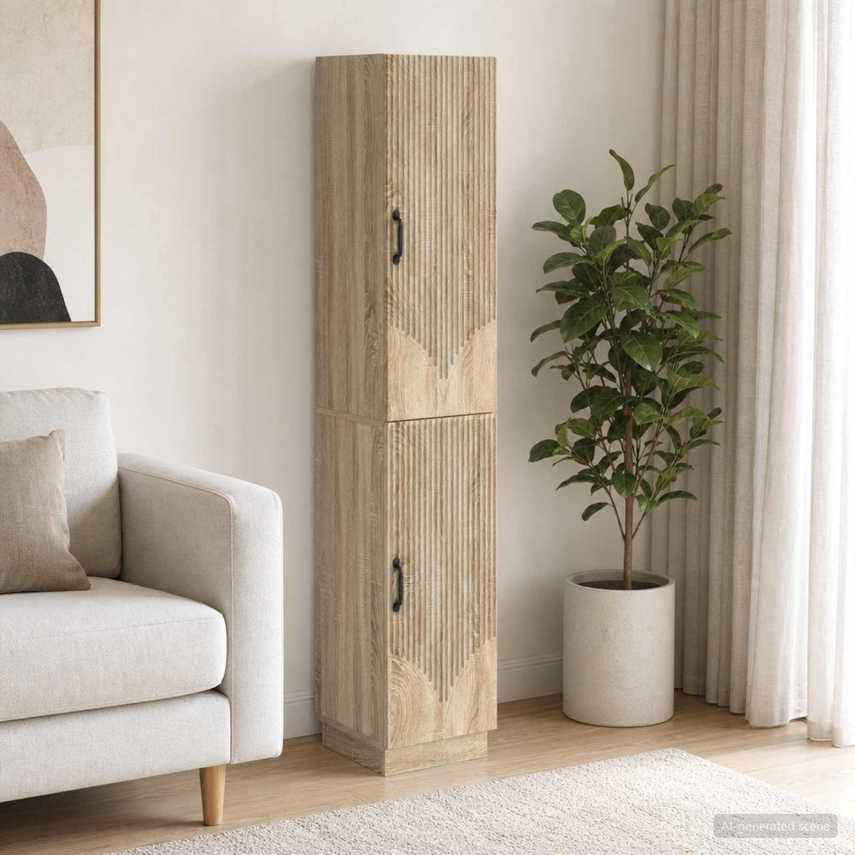 Cabinet Set 2 pcs Sonoma Oak Engineered Wood