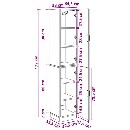 Cabinet Set 2 pcs Sonoma Oak Engineered Wood