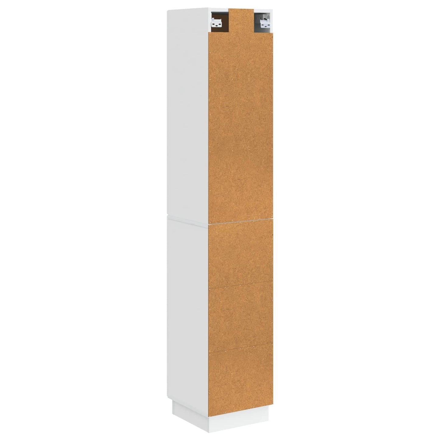 Cabinet Set 2 pcs High Gloss White Engineered Wood