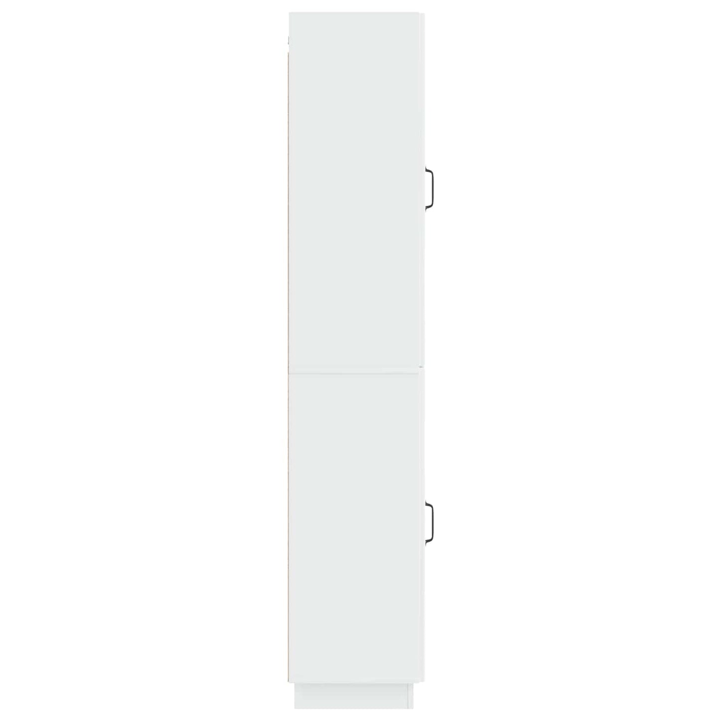Cabinet Set 2 pcs High Gloss White Engineered Wood