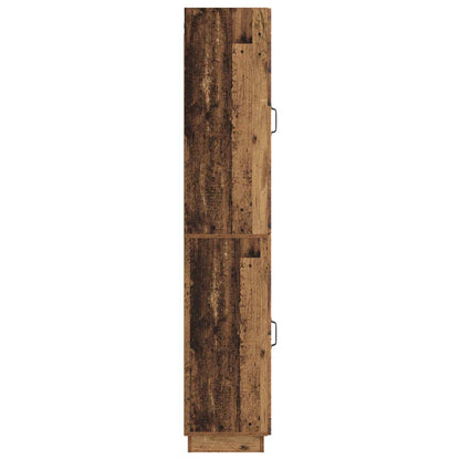 Cabinet Set 2 pcs Old Wood Engineered Wood