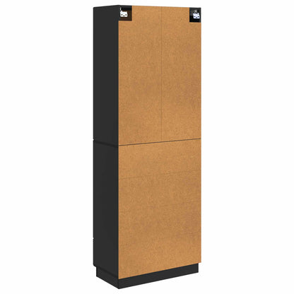 Cabinet Set 2 pcs Black 66 x 34.5 x 87 cm Engineered Wood