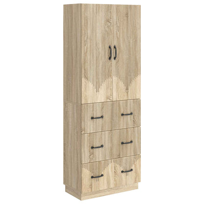 Cabinet Set 2 pcs Sonoma Oak 66 x 34.5 x 87 cm Engineered Wood