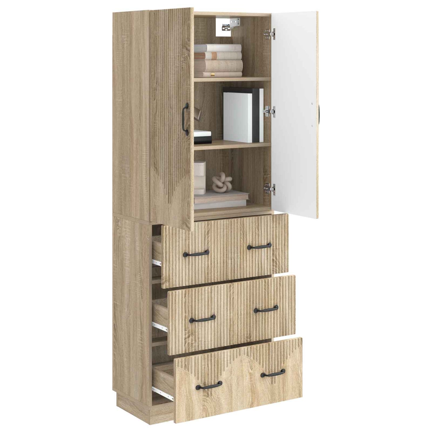 Cabinet Set 2 pcs Sonoma Oak 66 x 34.5 x 87 cm Engineered Wood