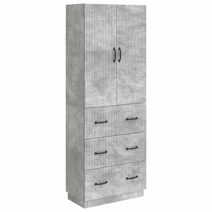 Cabinet Set 2 pcs Concrete Grey 66 x 34.5 x 87 cm