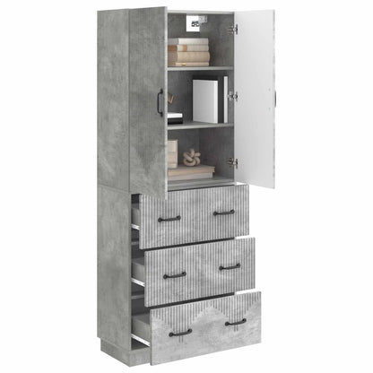 Cabinet Set 2 pcs Concrete Grey 66 x 34.5 x 87 cm