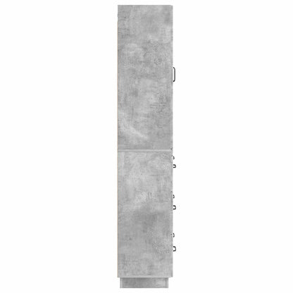 Cabinet Set 2 pcs Concrete Grey 66 x 34.5 x 87 cm