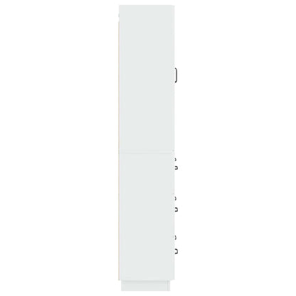 Cabinet Set 2 pcs High Gloss White 66 x 34.5 x 87 cm