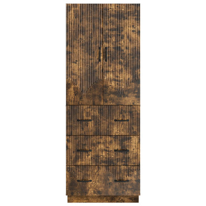 Cabinet Set 2 pcs Smoked Oak 66 x 34.5 x 87 cm Engineered Wood
