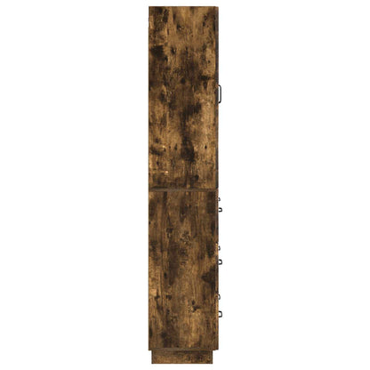 Cabinet Set 2 pcs Smoked Oak 66 x 34.5 x 87 cm Engineered Wood