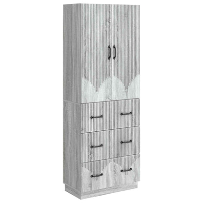 Cabinet Set 2 pcs Grey Sonoma 66 x 34.5 x 87 cm Engineered Wood