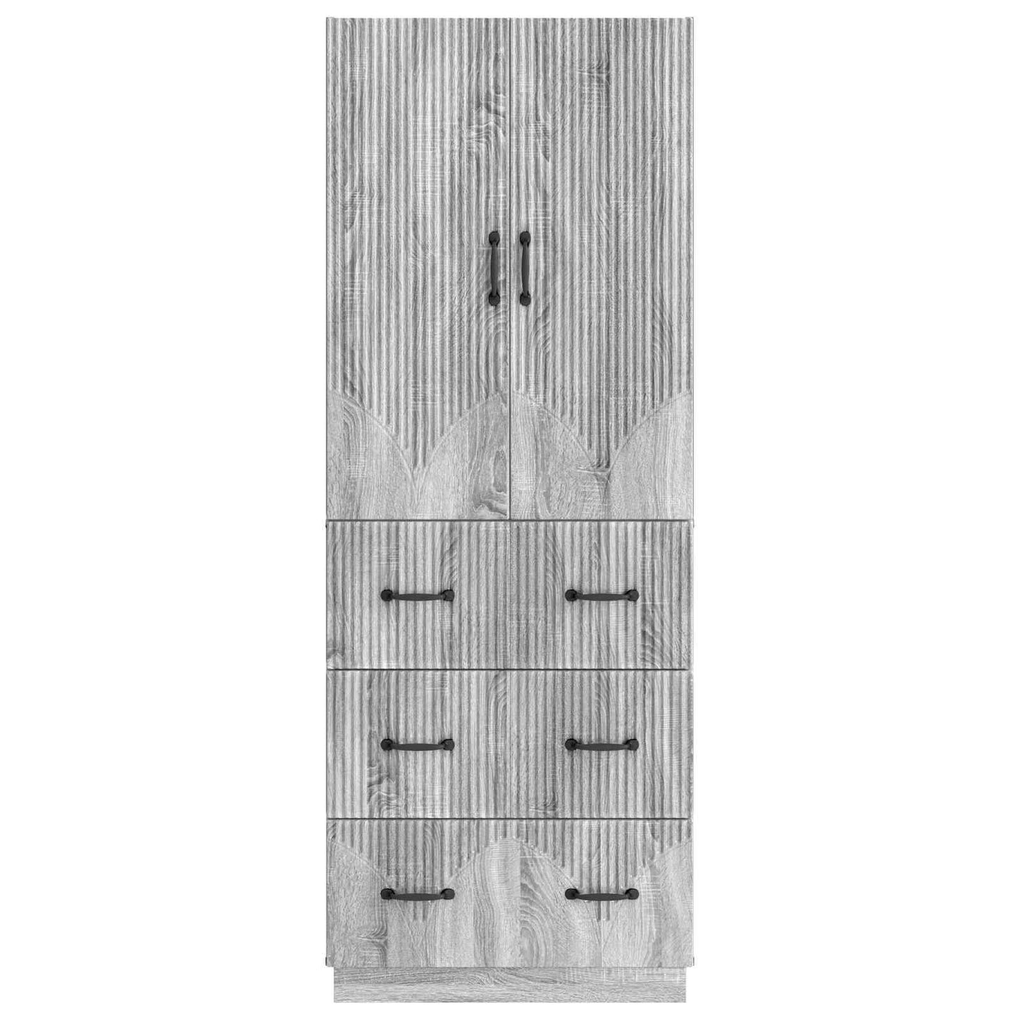 Cabinet Set 2 pcs Grey Sonoma 66 x 34.5 x 87 cm Engineered Wood