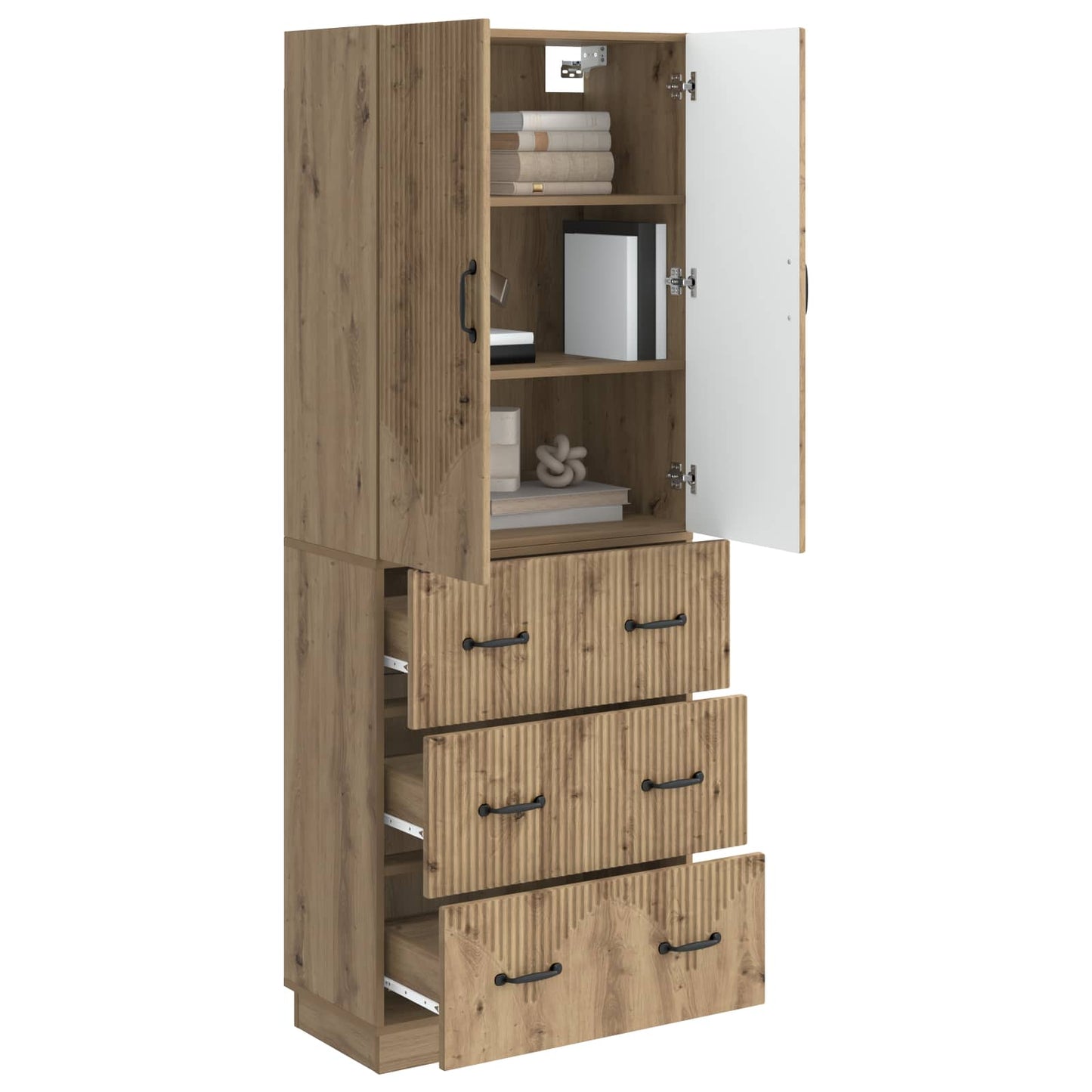 Cabinet Set 2 pcs Artisan Oak 66 x 34.5 x 87 cm Engineered Wood
