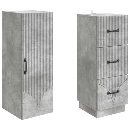 Cabinet Set 2 pcs Concrete Grey 33 x 34.5 x 87 cm