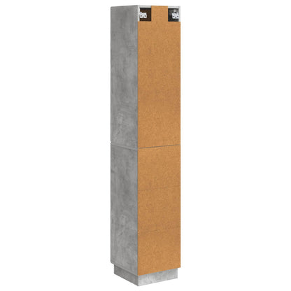 Cabinet Set 2 pcs Concrete Grey 33 x 34.5 x 87 cm