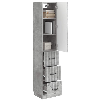 Cabinet Set 2 pcs Concrete Grey 33 x 34.5 x 87 cm
