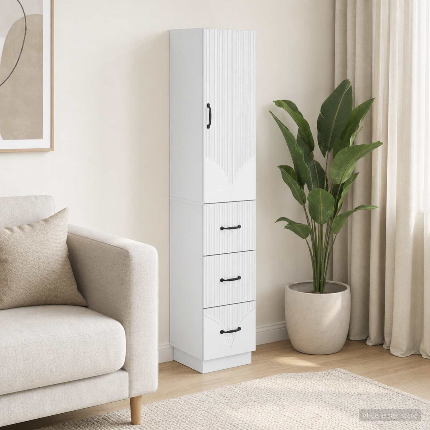 Cabinet Set 2 pcs 33 x 34.5 x 87 cm Engineered Wood